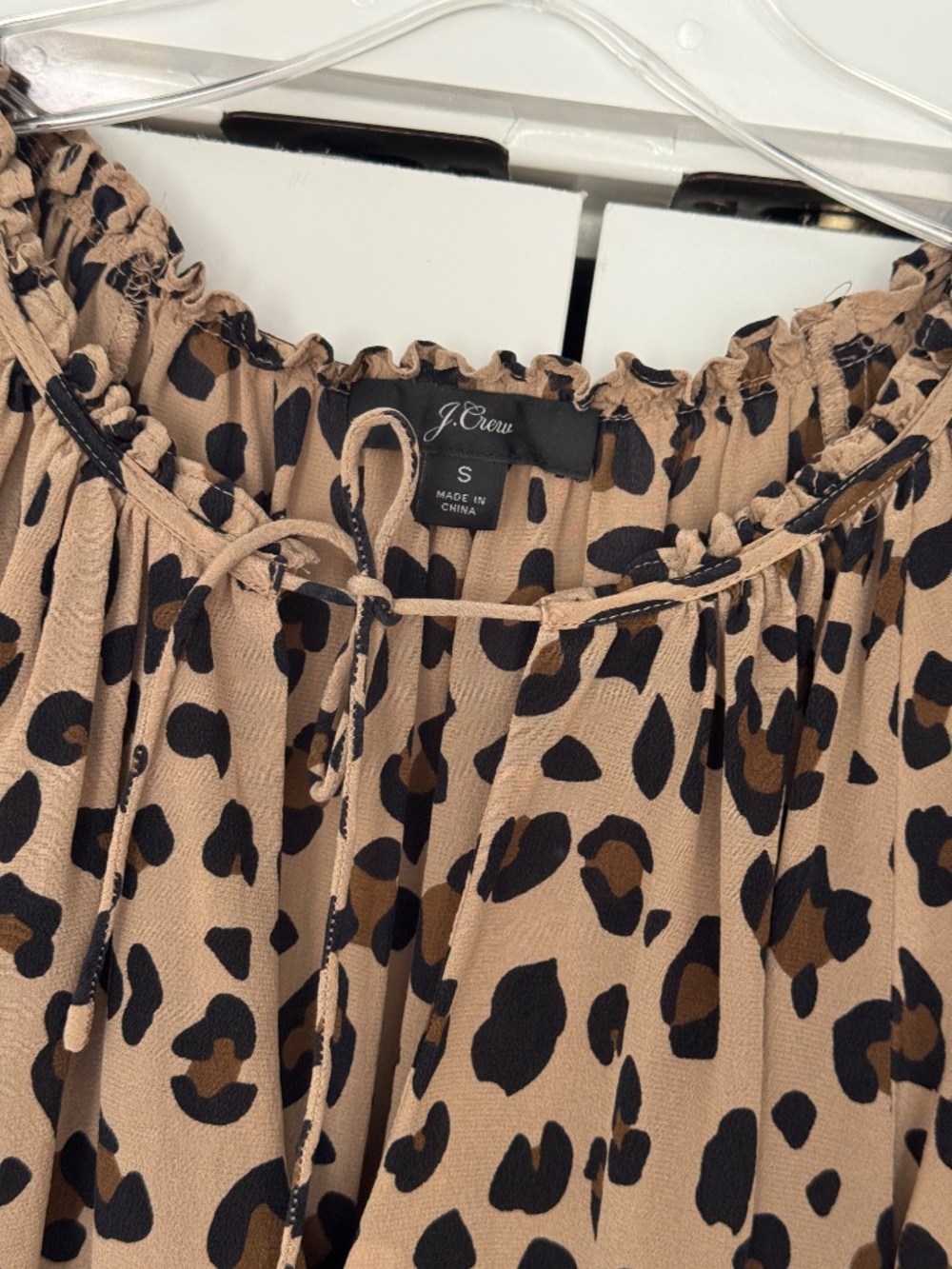 J. Crew Silk Leopard Blouse